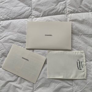 Chanel care book and pouch
